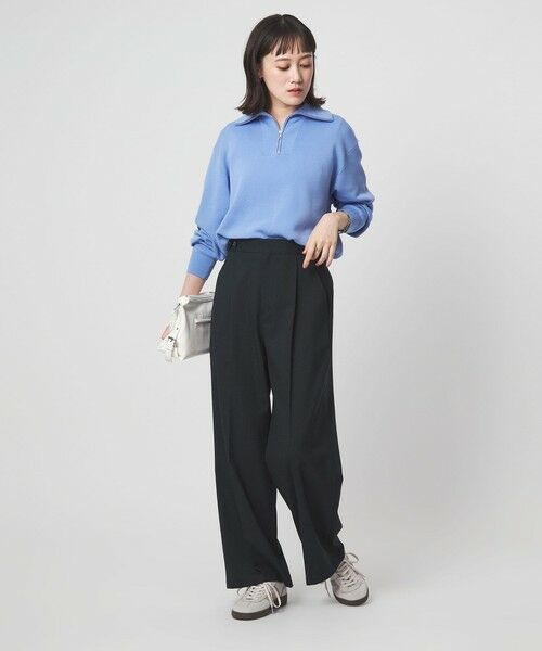 green label relaxing / グリーンレーベル リラクシング チノ・ワークパンツ | ラミーブレンド ワイド パンツ | 詳細14