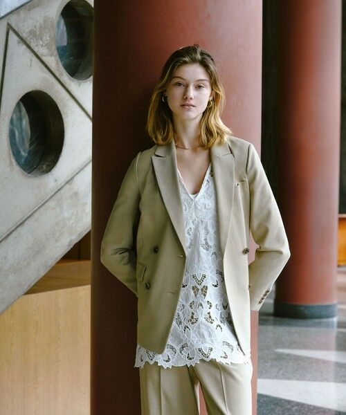 green label relaxing / グリーンレーベル リラクシング シャツ・ブラウス | レース ノースリーブ ブラウス | 詳細1