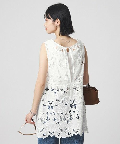 green label relaxing / グリーンレーベル リラクシング シャツ・ブラウス | レース ノースリーブ ブラウス | 詳細11