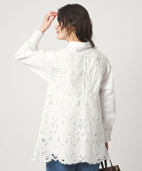 green label relaxing / グリーンレーベル リラクシング シャツ・ブラウス | レース ノースリーブ ブラウス | 詳細12
