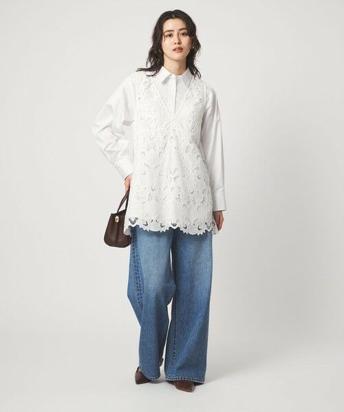 green label relaxing / グリーンレーベル リラクシング シャツ・ブラウス | レース ノースリーブ ブラウス | 詳細16
