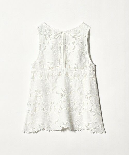 green label relaxing / グリーンレーベル リラクシング シャツ・ブラウス | レース ノースリーブ ブラウス | 詳細1