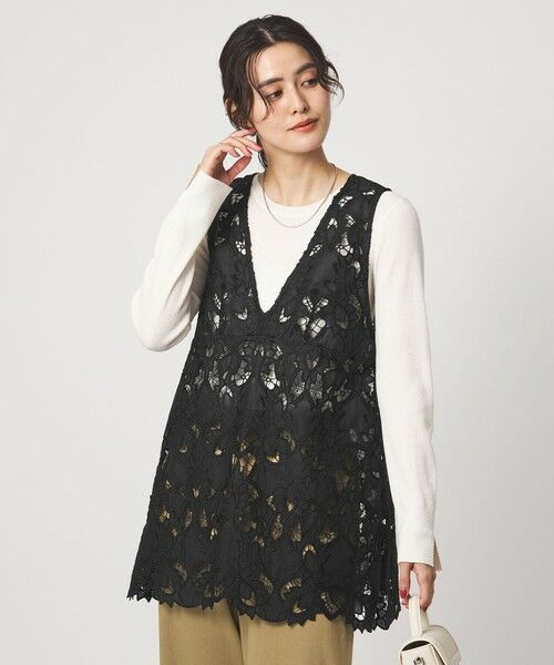 green label relaxing / グリーンレーベル リラクシング シャツ・ブラウス | レース ノースリーブ ブラウス | 詳細21
