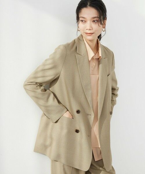 green label relaxing / グリーンレーベル リラクシング テーラードジャケット | ［size SHORTあり］ラミーブレンド ダブル ジャケット | 詳細1