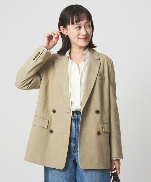 green label relaxing / グリーンレーベル リラクシング テーラードジャケット | ［size SHORTあり］ラミーブレンド ダブル ジャケット | 詳細7