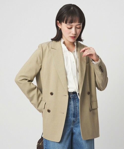 green label relaxing / グリーンレーベル リラクシング テーラードジャケット | ［size SHORTあり］ラミーブレンド ダブル ジャケット | 詳細9