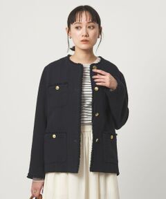 green label relaxing / グリーンレーベル リラクシング ノーカラージャケット | ［size SHORTあり］Bisentino ノーカラー ジャケット