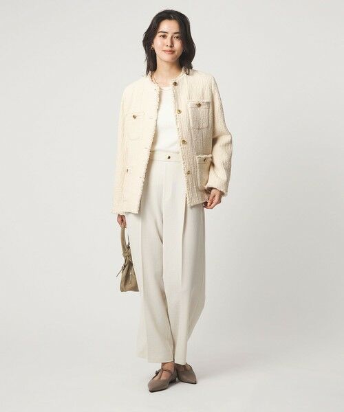 green label relaxing / グリーンレーベル リラクシング ノーカラージャケット | ［size SHORTあり］Bisentino ノーカラー ジャケット | 詳細14