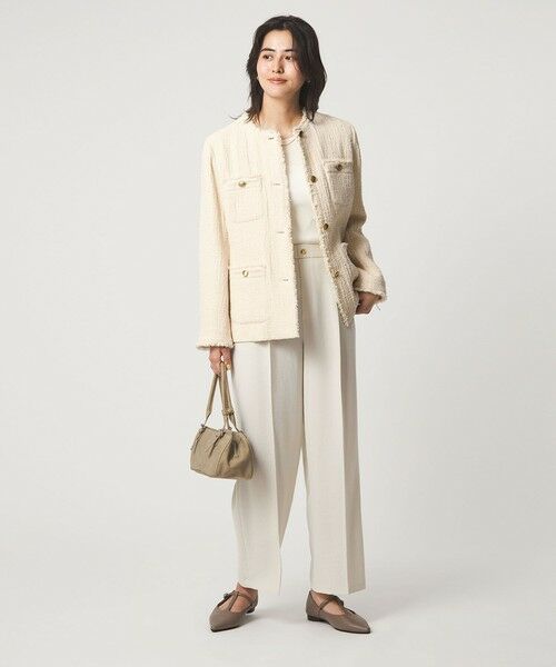 green label relaxing / グリーンレーベル リラクシング ノーカラージャケット | ［size SHORTあり］Bisentino ノーカラー ジャケット | 詳細15