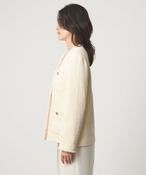 green label relaxing / グリーンレーベル リラクシング ノーカラージャケット | ［size SHORTあり］Bisentino ノーカラー ジャケット | 詳細15