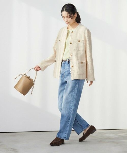 green label relaxing / グリーンレーベル リラクシング ノーカラージャケット | ［size SHORTあり］Bisentino ノーカラー ジャケット | 詳細9