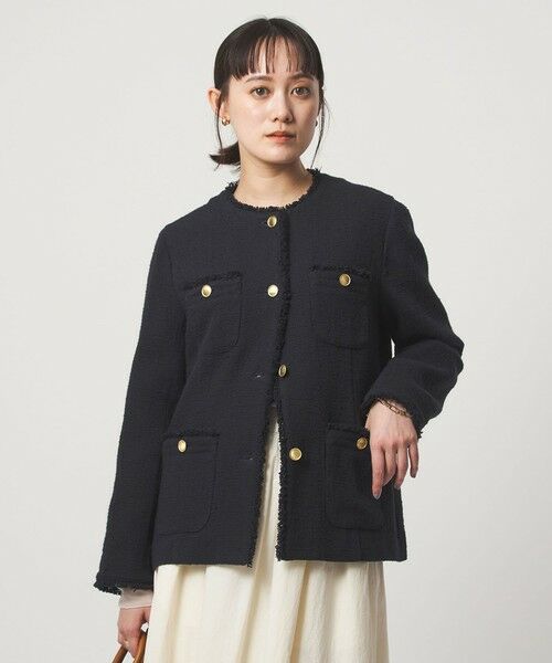 green label relaxing / グリーンレーベル リラクシング ノーカラージャケット | ［size SHORTあり］Bisentino ノーカラー ジャケット | 詳細28