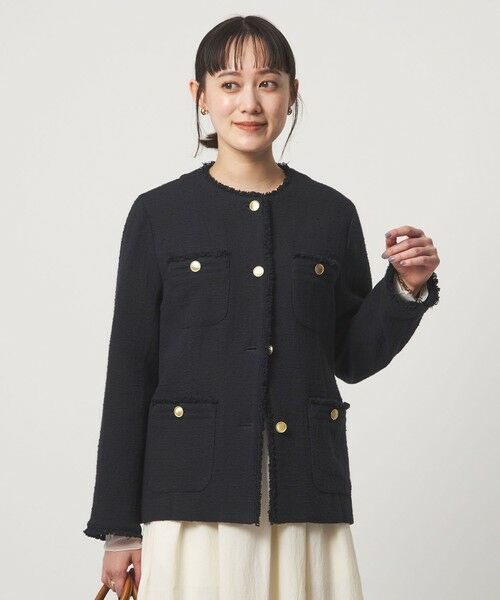 green label relaxing / グリーンレーベル リラクシング ノーカラージャケット | ［size SHORTあり］Bisentino ノーカラー ジャケット | 詳細29