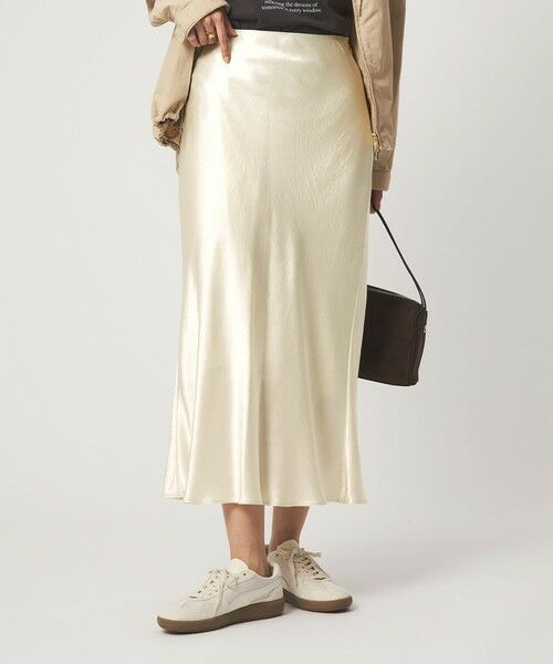 green label relaxing / グリーンレーベル リラクシング ロング・マキシ丈スカート | サテン ナロー スカート | 詳細6
