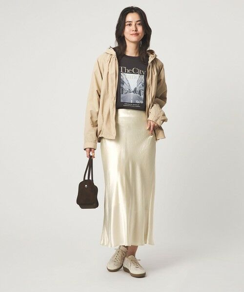 green label relaxing / グリーンレーベル リラクシング ロング・マキシ丈スカート | サテン ナロー スカート | 詳細7