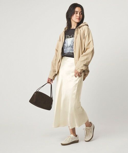 green label relaxing / グリーンレーベル リラクシング ロング・マキシ丈スカート | サテン ナロー スカート | 詳細8