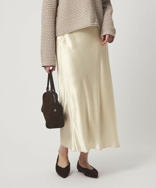 green label relaxing / グリーンレーベル リラクシング ロング・マキシ丈スカート | サテン ナロー スカート | 詳細1