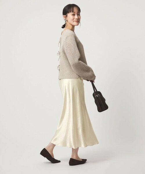 green label relaxing / グリーンレーベル リラクシング ロング・マキシ丈スカート | サテン ナロー スカート | 詳細3