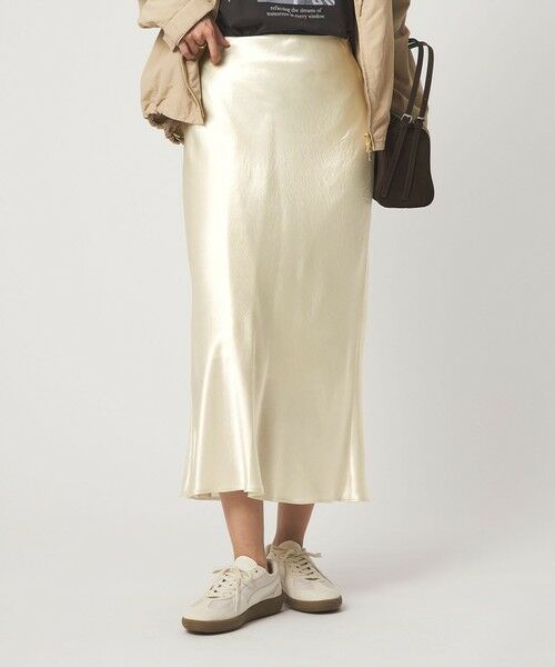 green label relaxing / グリーンレーベル リラクシング ロング・マキシ丈スカート | サテン ナロー スカート | 詳細5