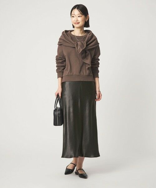 green label relaxing / グリーンレーベル リラクシング ロング・マキシ丈スカート | サテン ナロー スカート | 詳細10