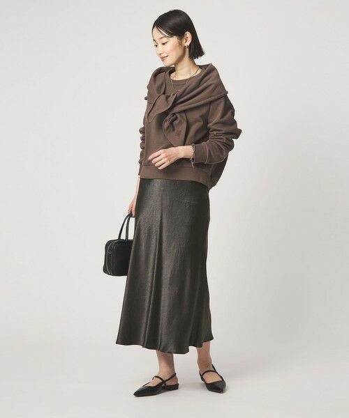 green label relaxing / グリーンレーベル リラクシング ロング・マキシ丈スカート | サテン ナロー スカート | 詳細12