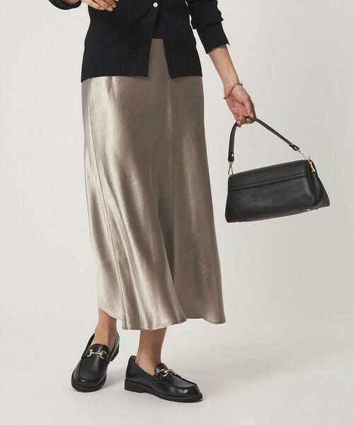 green label relaxing / グリーンレーベル リラクシング ロング・マキシ丈スカート | サテン ナロー スカート | 詳細10