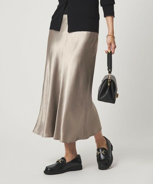 green label relaxing / グリーンレーベル リラクシング ロング・マキシ丈スカート | サテン ナロー スカート | 詳細11