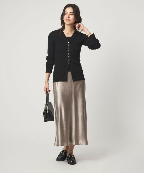 green label relaxing / グリーンレーベル リラクシング ロング・マキシ丈スカート | サテン ナロー スカート | 詳細13