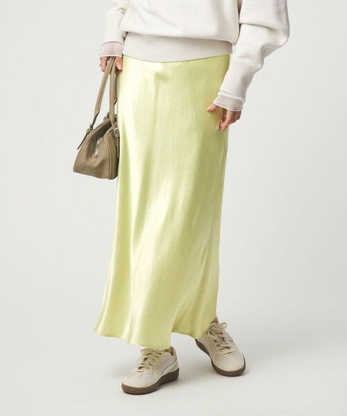 green label relaxing / グリーンレーベル リラクシング ロング・マキシ丈スカート | サテン ナロー スカート | 詳細23