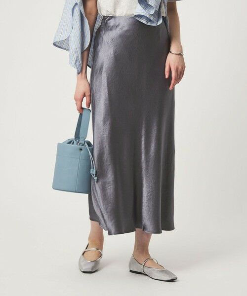green label relaxing / グリーンレーベル リラクシング ロング・マキシ丈スカート | サテン ナロー スカート | 詳細28