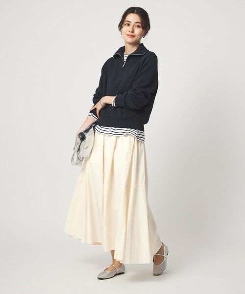 green label relaxing / グリーンレーベル リラクシング ロング・マキシ丈スカート | ギャザー フレア スカート オフホワイト | 詳細2