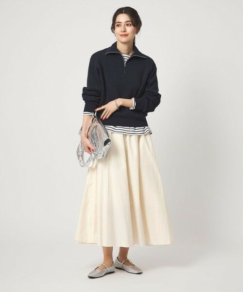 green label relaxing / グリーンレーベル リラクシング ロング・マキシ丈スカート | ギャザー フレア スカート オフホワイト | 詳細3