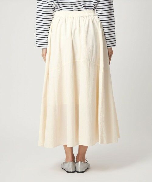 green label relaxing / グリーンレーベル リラクシング ロング・マキシ丈スカート | ギャザー フレア スカート オフホワイト | 詳細6