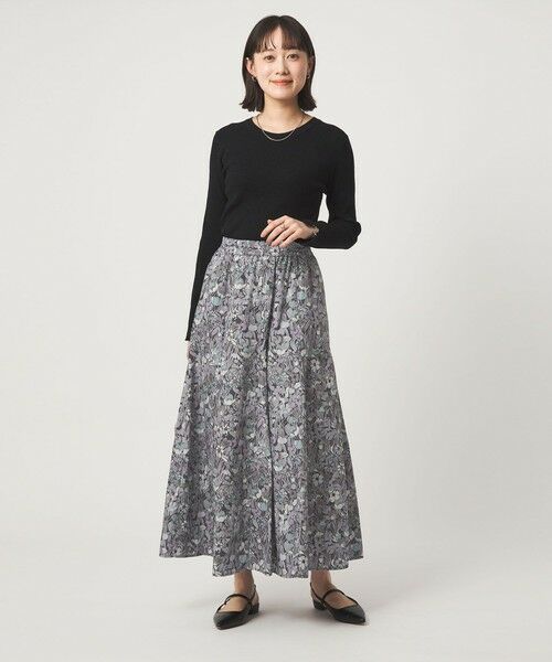 green label relaxing / グリーンレーベル リラクシング ロング・マキシ丈スカート | LIBERTY フレア スカート | 詳細3
