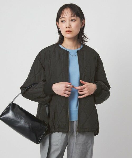 green label relaxing / グリーンレーベル リラクシング ブルゾン | ダイヤ キルティング ブルゾン 撥水（BLACK）