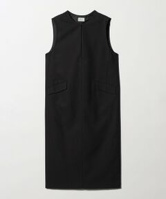 green label relaxing / グリーンレーベル リラクシング ロング・マキシ丈ワンピース | ［size SHORTあり］リネンライク キーネック ジャンパースカート