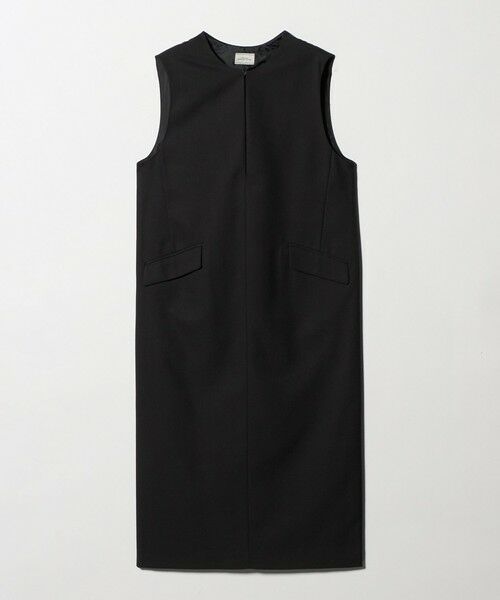 green label relaxing / グリーンレーベル リラクシング ロング・マキシ丈ワンピース | ［size SHORTあり］リネンライク キーネック ジャンパースカート | 詳細4