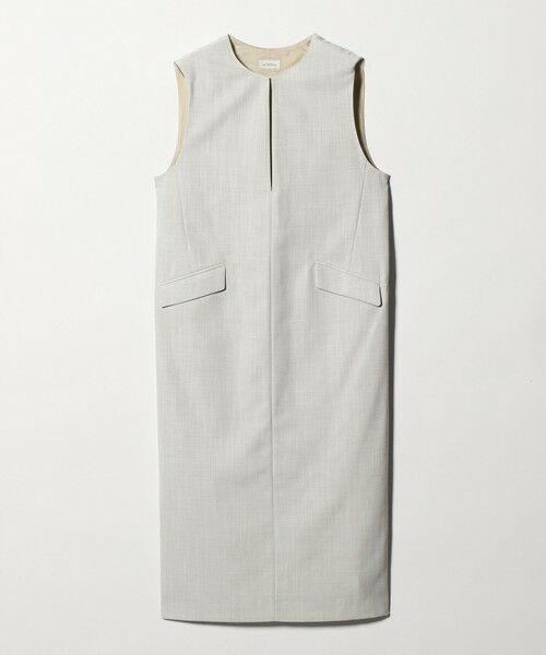 green label relaxing / グリーンレーベル リラクシング ロング・マキシ丈ワンピース | ［size SHORTあり］リネンライク キーネック ジャンパースカート | 詳細12