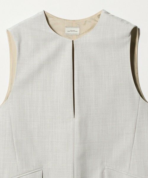 green label relaxing / グリーンレーベル リラクシング ロング・マキシ丈ワンピース | ［size SHORTあり］リネンライク キーネック ジャンパースカート | 詳細14