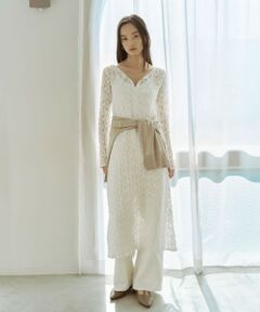 green label relaxing / グリーンレーベル リラクシング ロング・マキシ丈ワンピース | ＜SEASONAL COLLECTION＞2WAY レース ワンピース