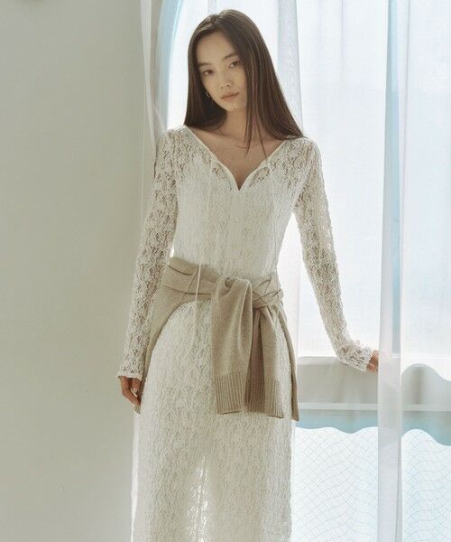 green label relaxing / グリーンレーベル リラクシング ロング・マキシ丈ワンピース | ＜SEASONAL COLLECTION＞2WAY レース ワンピース | 詳細1