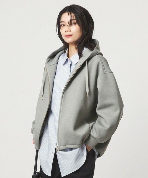 green label relaxing / グリーンレーベル リラクシング パーカー | ［size SHORTあり］ダンボール ジップ フーディ（MD.GRAY）