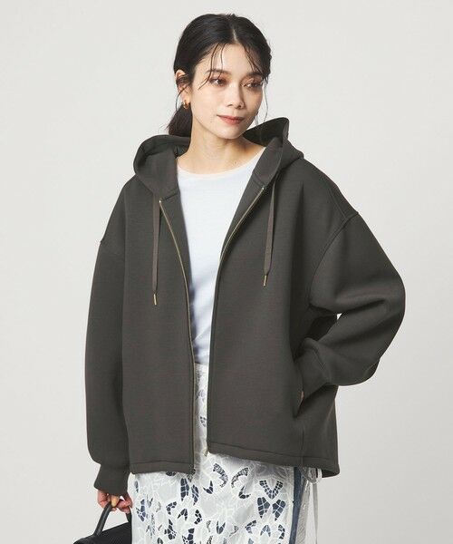 green label relaxing / グリーンレーベル リラクシング パーカー | ［size SHORTあり］ダンボール ジップ フーディ（DK.GRAY）