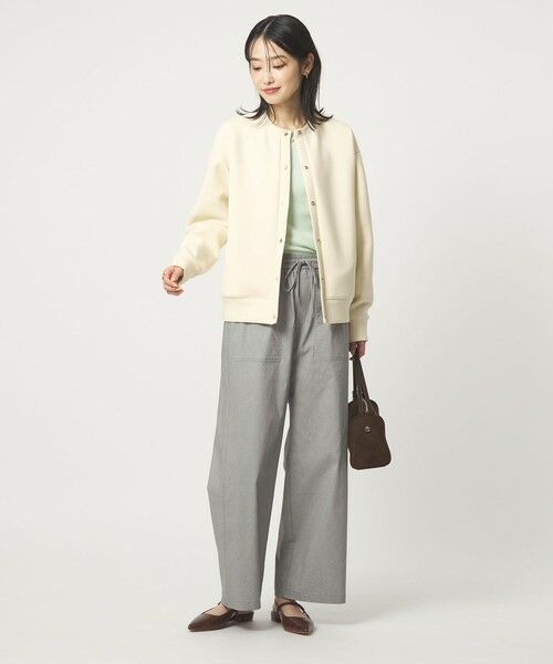 green label relaxing / グリーンレーベル リラクシング カーディガン・ボレロ | ダンボール ノーカラー カーディガン | 詳細5