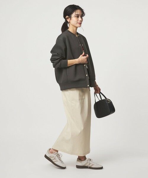 green label relaxing / グリーンレーベル リラクシング カーディガン・ボレロ | ダンボール ノーカラー カーディガン | 詳細12