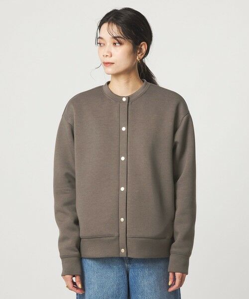 green label relaxing / グリーンレーベル リラクシング カーディガン・ボレロ | ダンボール ノーカラー カーディガン | 詳細18