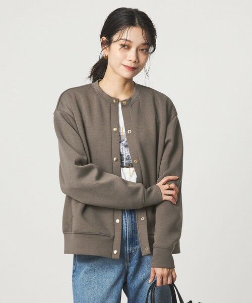 green label relaxing / グリーンレーベル リラクシング カーディガン・ボレロ | ダンボール ノーカラー カーディガン（MOCA）