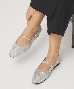 green label relaxing / グリーンレーベル リラクシング パンプス | スクエアストラップ フラットシューズ