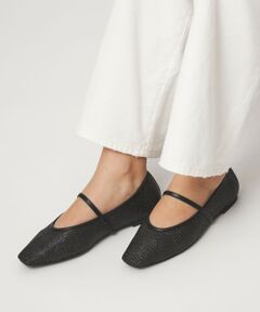 green label relaxing / グリーンレーベル リラクシング パンプス | スクエアストラップ フラットシューズ