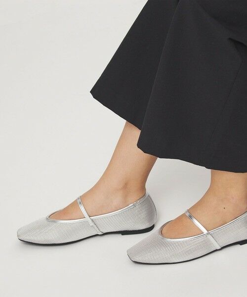 green label relaxing / グリーンレーベル リラクシング パンプス | スクエアストラップ フラットシューズ | 詳細2